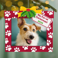 My Fur-st Christmas 2026 Personalized Ornament, Custom Photo