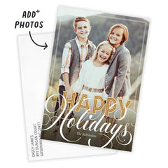 Classic Scrollwork Flat Holiday Photo Card