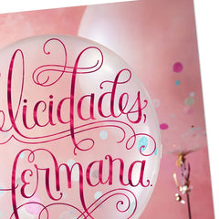 Peace and Infinite Blessings Spanish-Language Religious Birthday Card for Sister