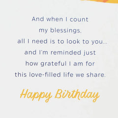 Your Love Is the Biggest Blessing Birthday Card for Husband