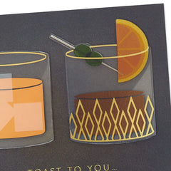 A Toast to You Birthday Card