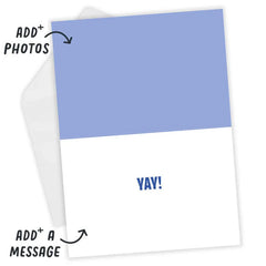 Bold Stacked Letters Custom Celebration Card