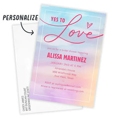 Dreamy Yes to Love Flat Wedding Shower Invitation