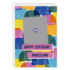 Colored Shapes Custom Birthday Card