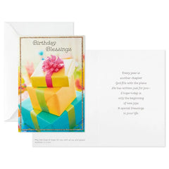 Colorful Assorted Religious Birthday Cards, Box of 12