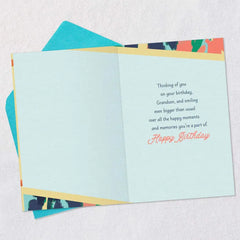 Thoughts of You Bring a Smile Birthday Card for Grandson