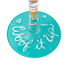 Lolita Woof It Up Handpainted Wine Glass, 15 oz.