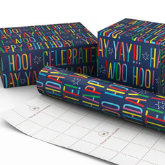 Colorful Happy Birthday Wishes Wrapping Paper, 20 sq. ft.