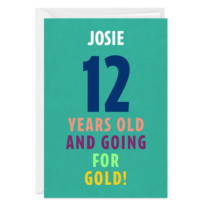 Going for Gold Custom Birthday Card