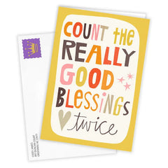 Count Blessings Twice Custom Card