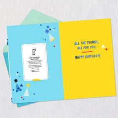All the Things, All for You Gift Card Greeting Birthday Card for Kids