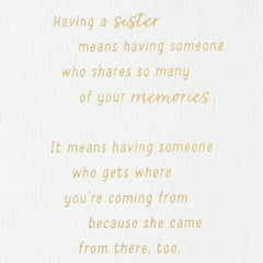 A Friend for Life Birthday Card for Sister