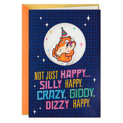Silly. Crazy, Giddy, Dizzy Happy Hamster Dance Funny Musical Birthday Card With Motion