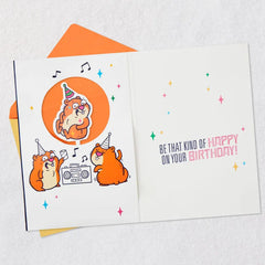 Silly. Crazy, Giddy, Dizzy Happy Hamster Dance Funny Musical Birthday Card With Motion