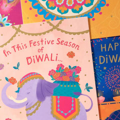 A Bright and Beautiful Time Assorted Diwali Cards, Pack of 16