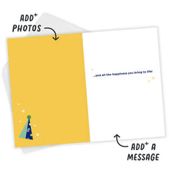 Celebrating You Party Hats Custom Birthday Card