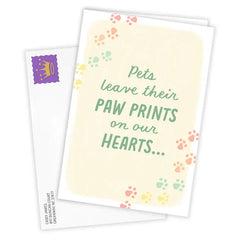 Beloved Paw Prints Custom Pet Sympathy Card