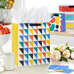 Geometrics on White 8-Pack Assorted Gift Bag Bundle