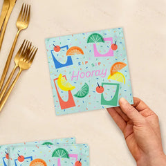 Sip Sip Hooray Cocktail Napkins, Pack of 20