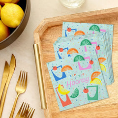 Sip Sip Hooray Cocktail Napkins, Pack of 20