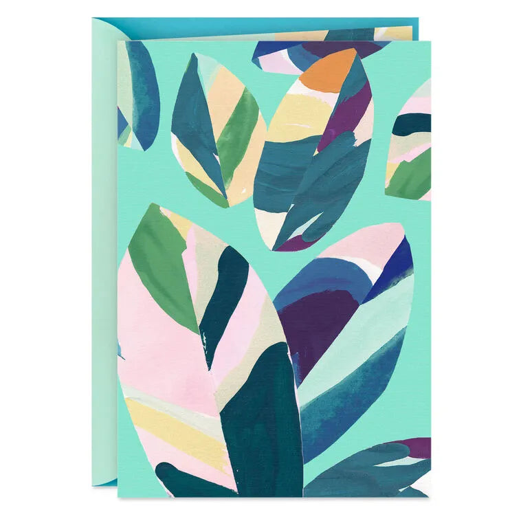 Watercolor Leaves Blank Card