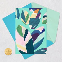 Watercolor Leaves Blank Card