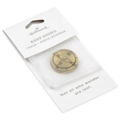 Keep Going Compass Metal Pocket Token