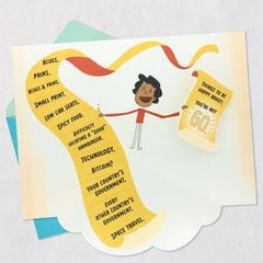 List of Things to Complain About Funny Pop-Up 50th Birthday Card