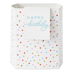 Build-a-Bouquet Happy Birthday Confetti Pop-Up Paper Vase With Mini Card
