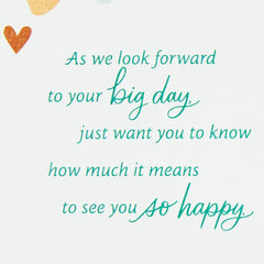We're Showering You With Love Bridal Shower Card for Daughter