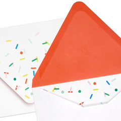 Confetti on White Designed Envelopes, Pack of 10