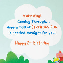 Tons of Birthday Fun 2nd Birthday Card With Sticker