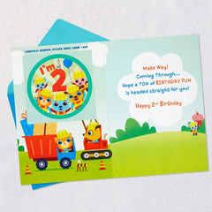 Tons of Birthday Fun 2nd Birthday Card With Sticker