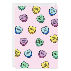 Candy Hearts Funny Custom Valentine's Day Card
