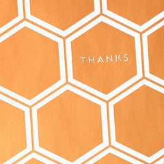 Copper Foil Hexagons Boxed Thank-You Notes, Pack of 10