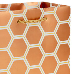6.5" Copper Hexagons Small Gift Bag