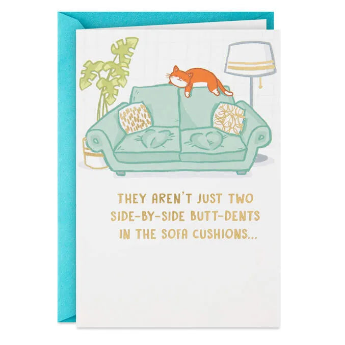Still Sitting Next to Each Other Funny Anniversary Card for Couple