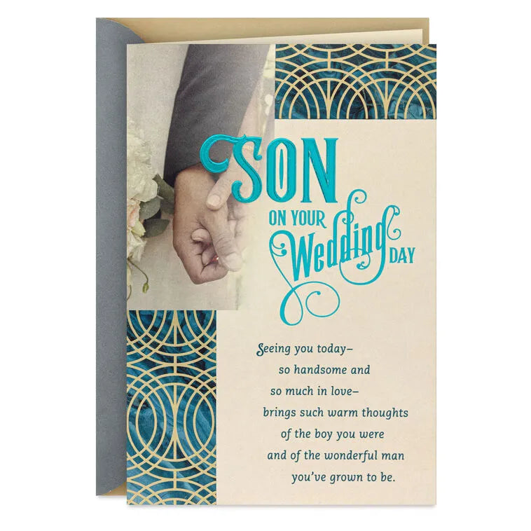 The Beginning of a Beautiful Future Wedding Card for Son