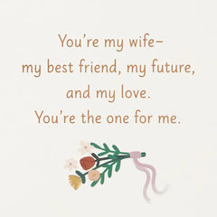 You're the One for Me Anniversary Card for Wife From Husband