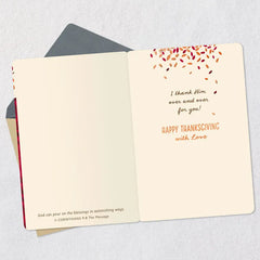 I Thank God Over and Over for You Romantic Religious Thanksgiving Card
