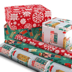 Cozy Traditions 3-Pack Christmas Wrapping Paper
