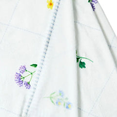 Wildflowers on Cream Diamonds Throw Blanket, 50x60