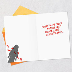 Creepy Hospital Gown Girl Funny Halloween Card