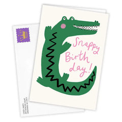 Snappy Crocodile Funny Custom Birthday Card