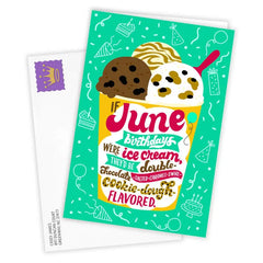 June and Ice Cream Custom Birthday Card