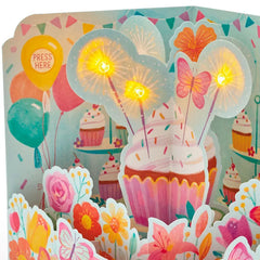 Make a Wish Musical 3D Pop-Up Birthday Card With Light