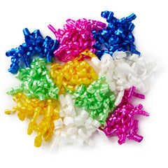 6.5" Bright Colors 10-Pack Assortment Curly Ribbon Gift Bows