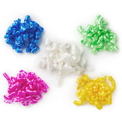 6.5" Bright Colors 10-Pack Assortment Curly Ribbon Gift Bows