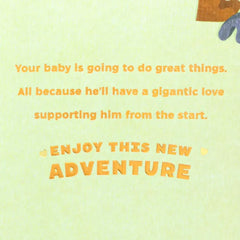 Dinosaurs Big Welcome New Baby Boy Card
