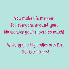 You're Loved So Much Christmas Card for Great-Granddaughter